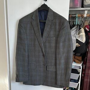 Jos. A. Bank Charcoal Plaid Blazer